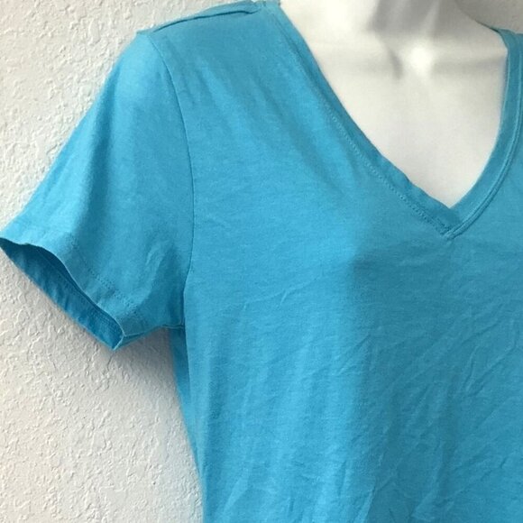 BLUE LIGHTWEIGHT SHORT SLEEVE TEE SHIRT - Picture 7 of 8